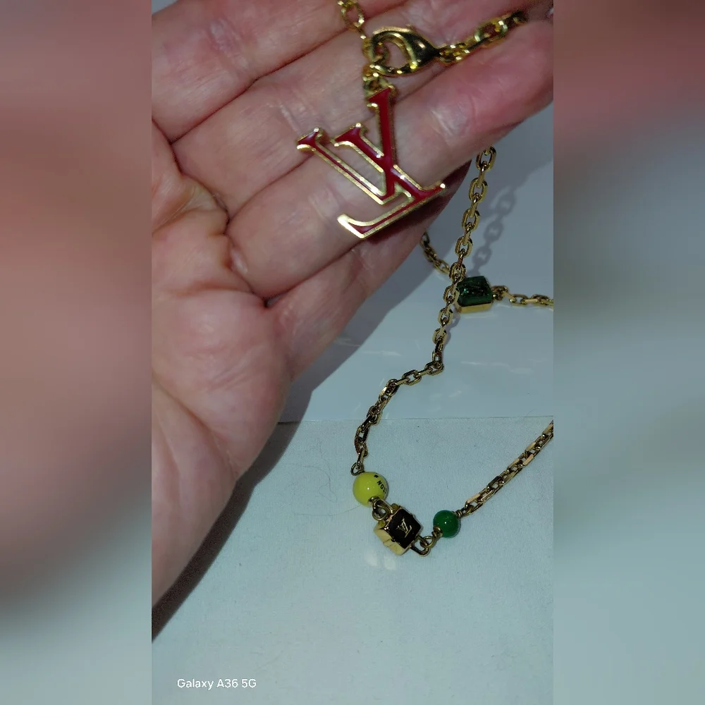 Louis Vuitton Sautoir Plastron Cosmopolotian Lng Necklace W Multi Colored Charms